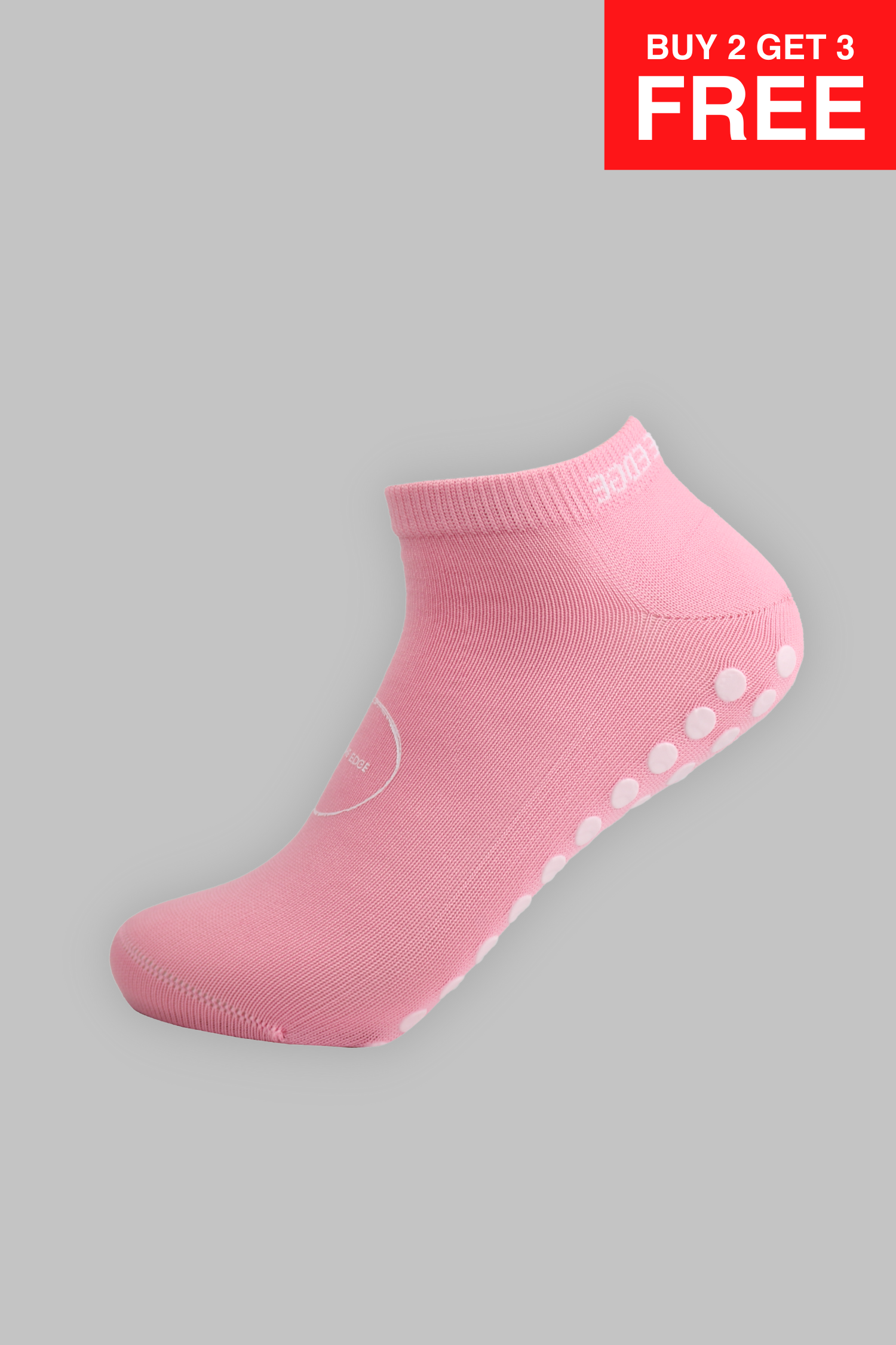 Ankle Grip Socks - Pink