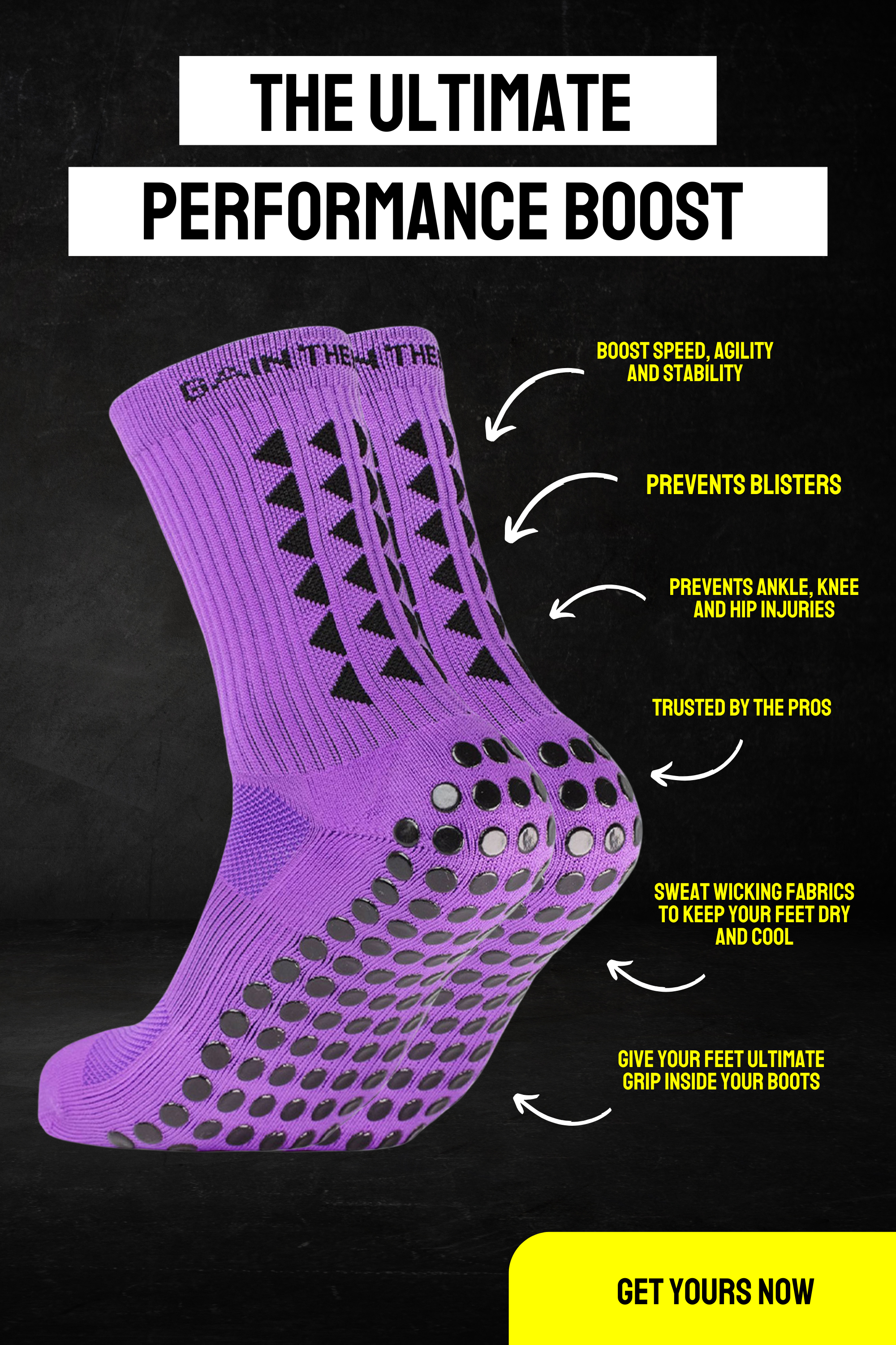 GRIP SOCKS 3.0  MidCalf Length - Purple