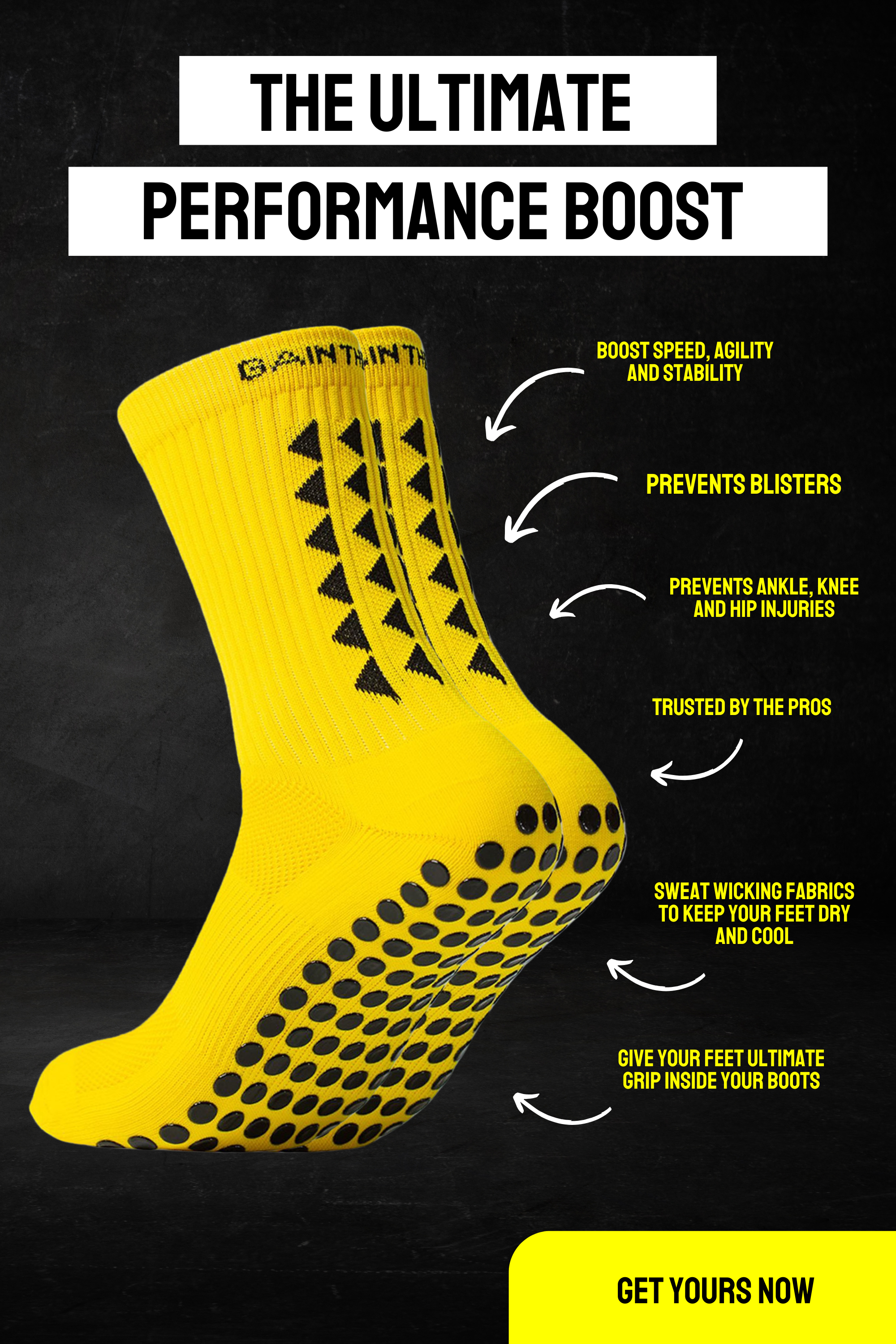 GRIP SOCKS 3.0  MidCalf Length - Yellow