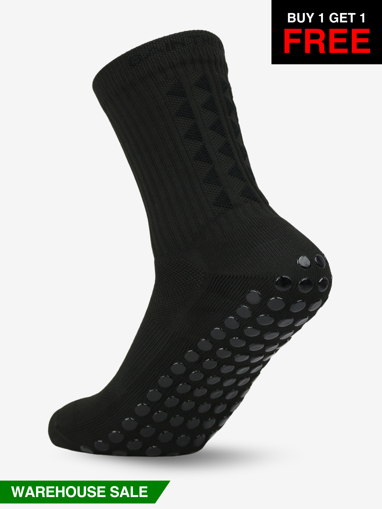 GRIP SOCKS 3.0 midcalf length - BLACKOUT - WAREHOUSE SALE BUY 1 GET 1 FREE