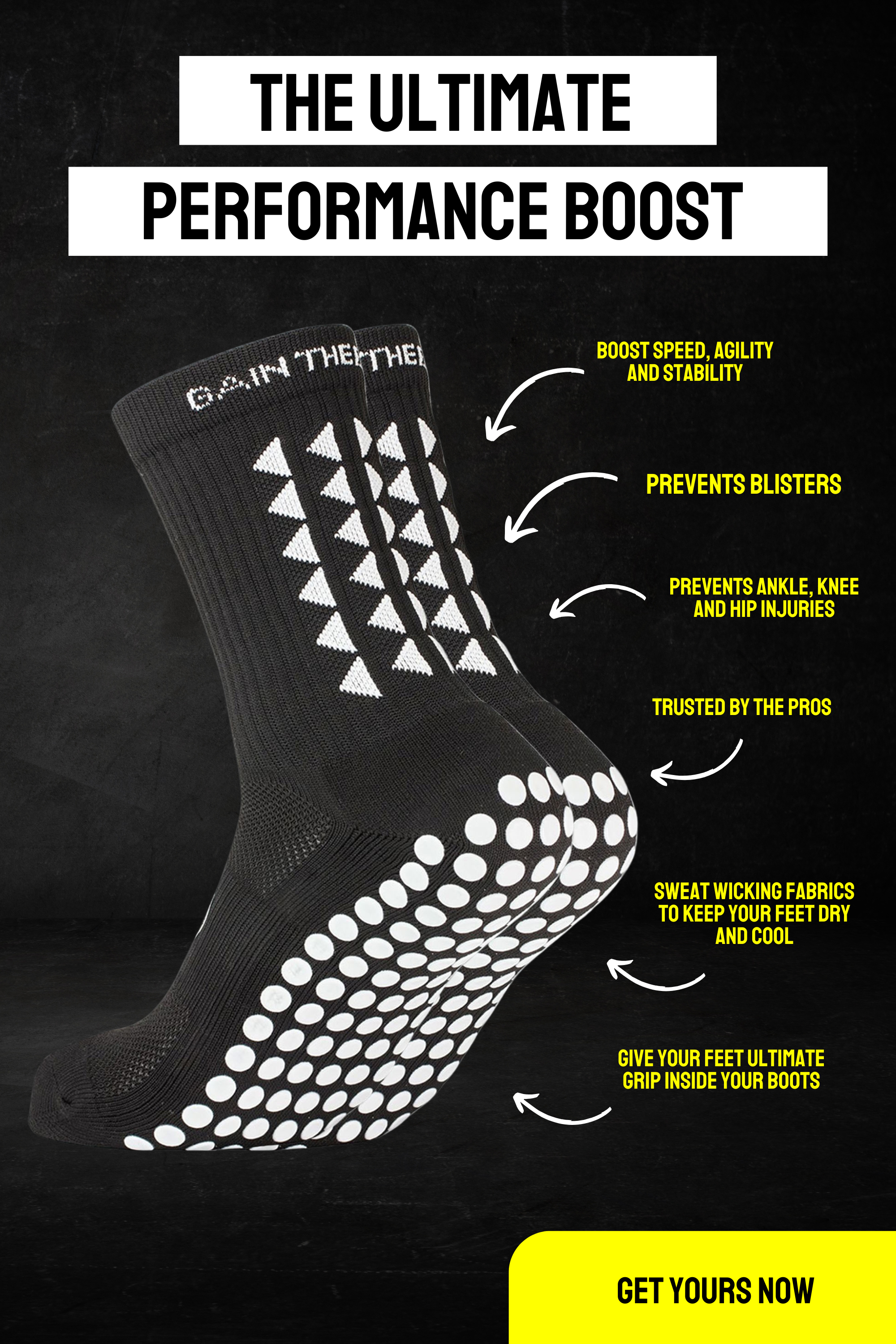 GRIP SOCKS 3.0 MidCalf Length - Black