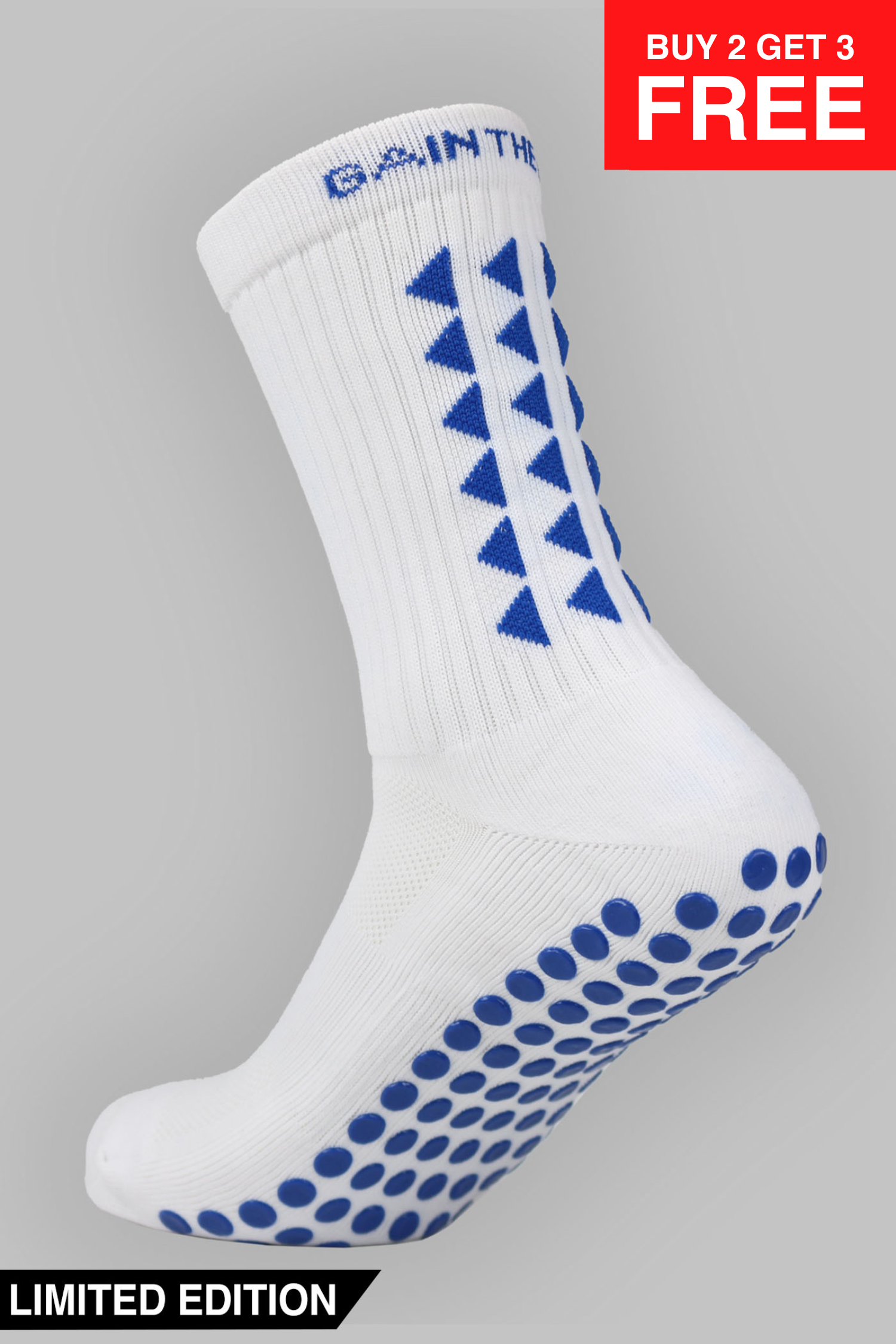 LIMITED EDITION GRIP SOCKS 3.0 - White & Blue