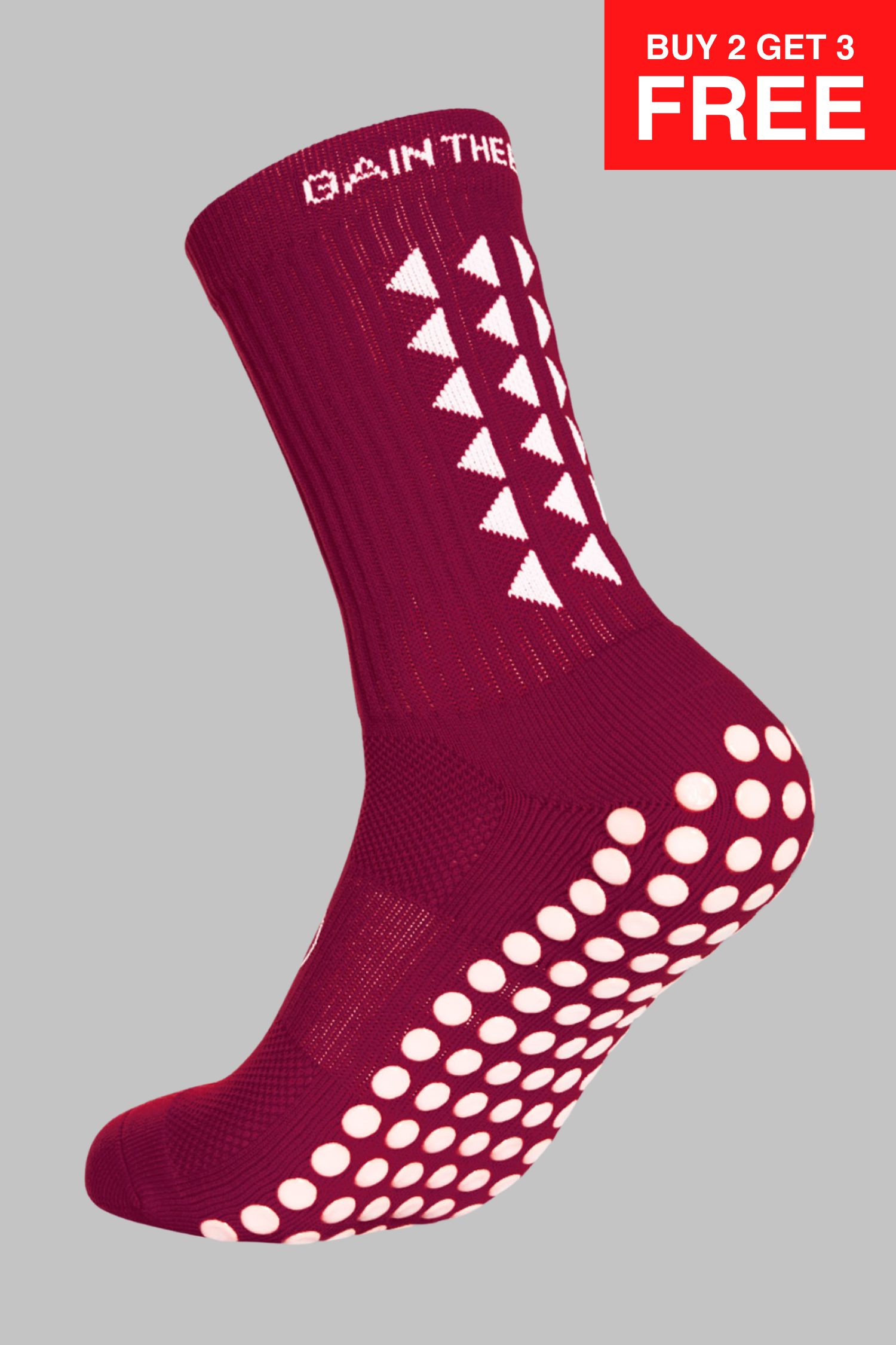 GRIP SOCKS 3.0  MidCalf Length - Maroon