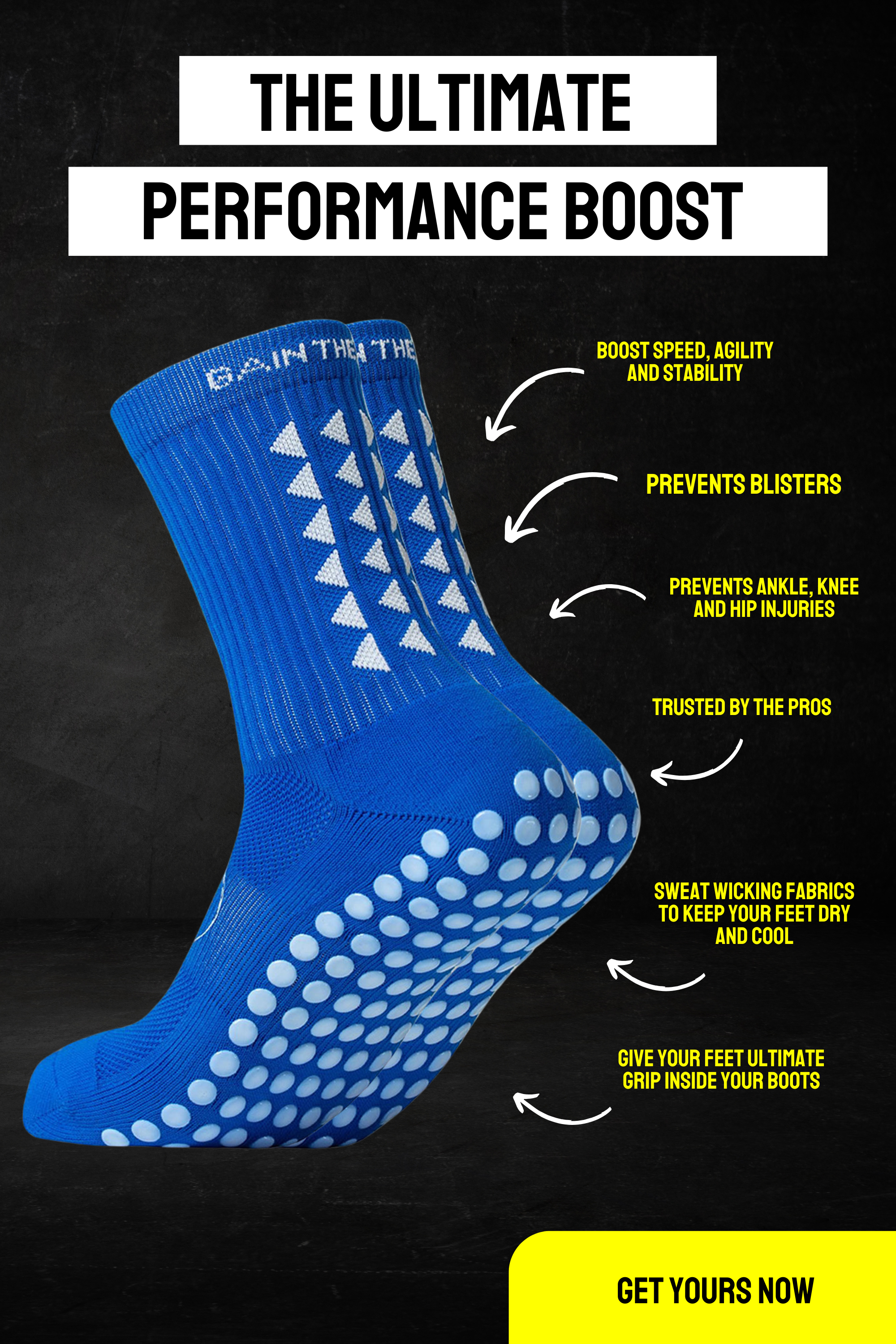 GRIP SOCKS 3.0  MidCalf Length - Blue