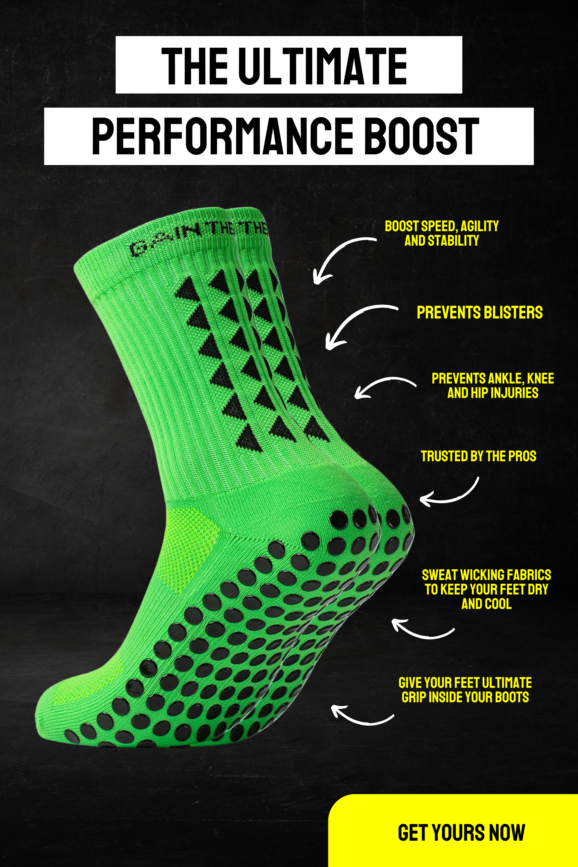 GRIP SOCKS 3.0  MidCalf Length - Green