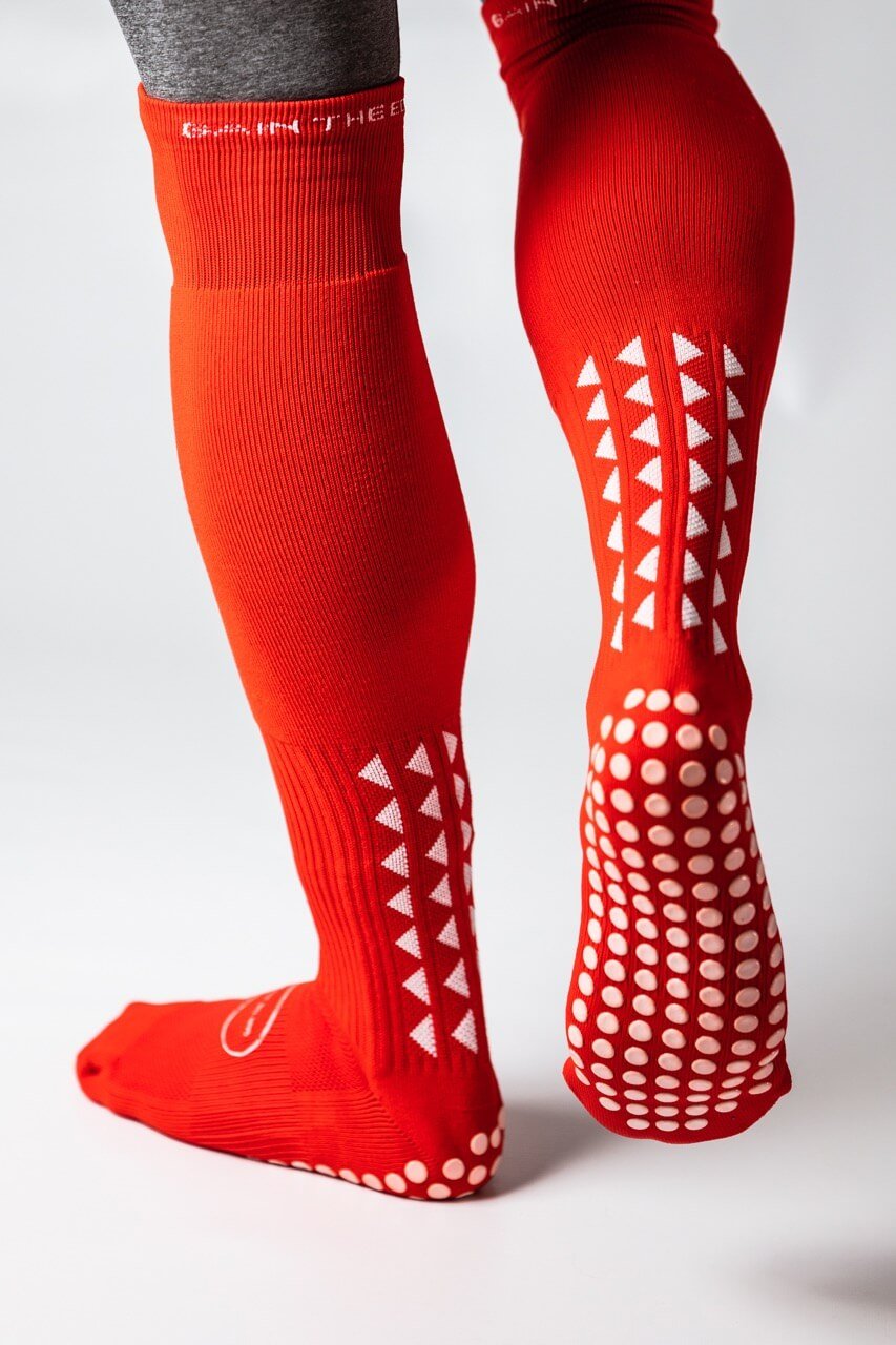 GRIP SOCKS 2.0  Full Length - Red - Gain The Edge Official