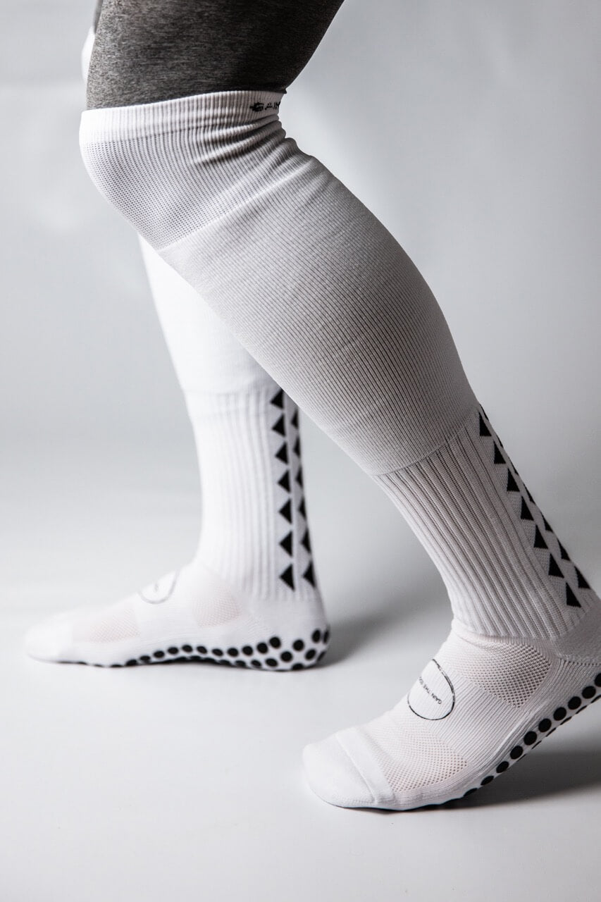 GRIP SOCKS 2.0  Full Length - White - Gain The Edge Official